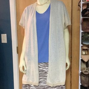 BNWT loft light shirt sleeve open cardigan